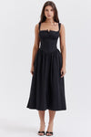 ChicAzure Black Midi Summer Dress