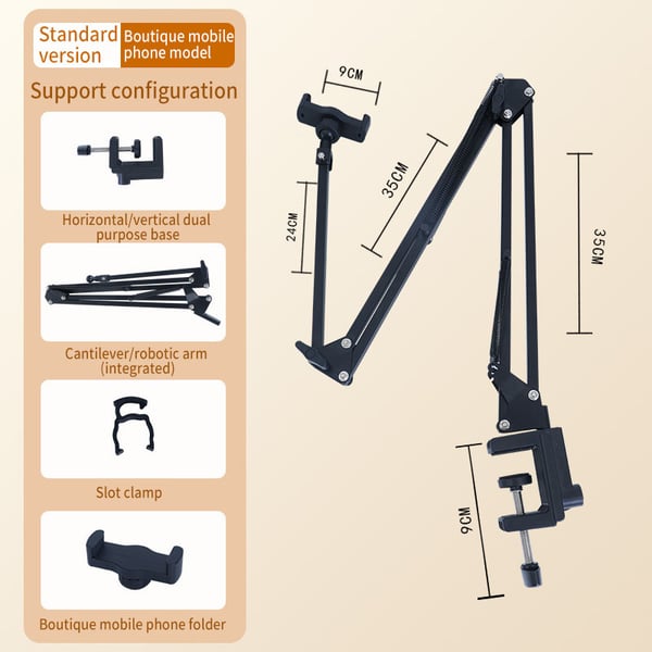 Tuckedin Bedside Retractable Phone Tablet Holder