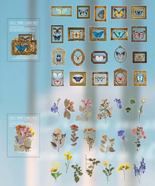 Fantasticker 240-Piece Garden Series Stickers Set