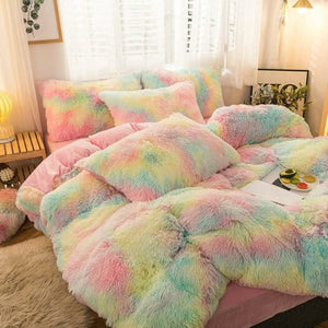 Fluffle Thick Fluffy Velvet Bedding Set