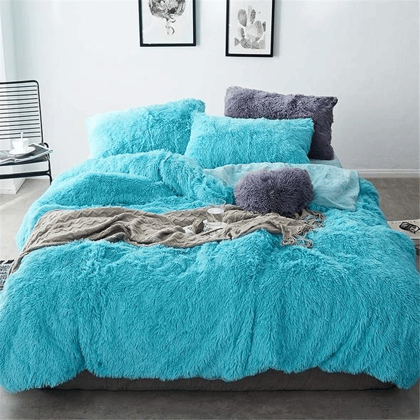 Fluffle Thick Fluffy Velvet Bedding Set