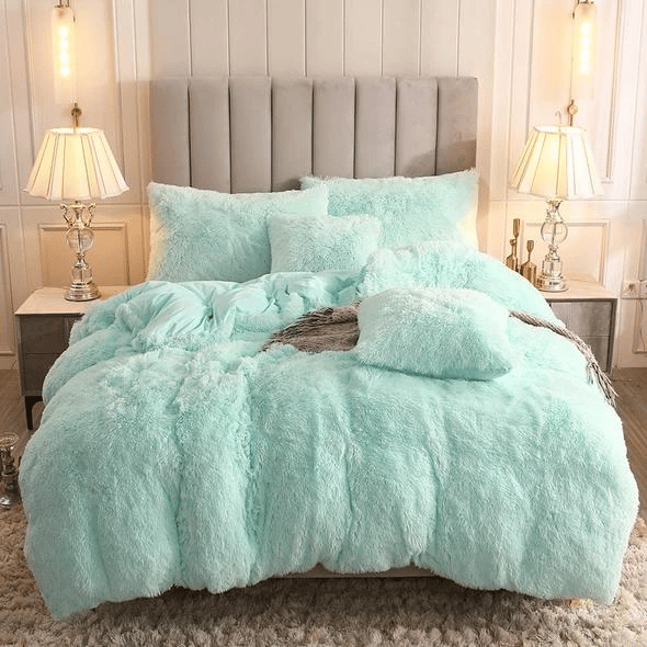 Fluffle Thick Fluffy Velvet Bedding Set