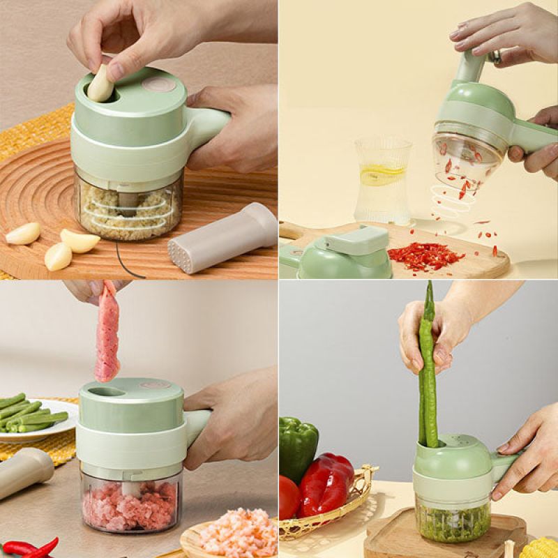 50% OFF | Veggechipper 4-in-1 Electric Vegetable Cutter Set