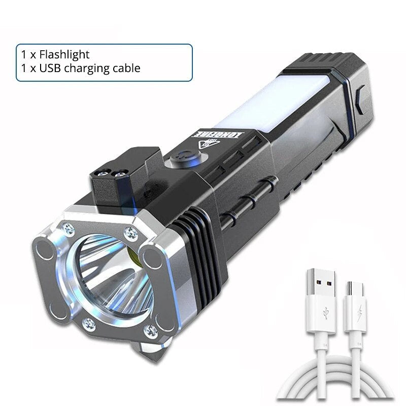 Lustraflash™ Super Bright LED Flashlight with Safety Hammer