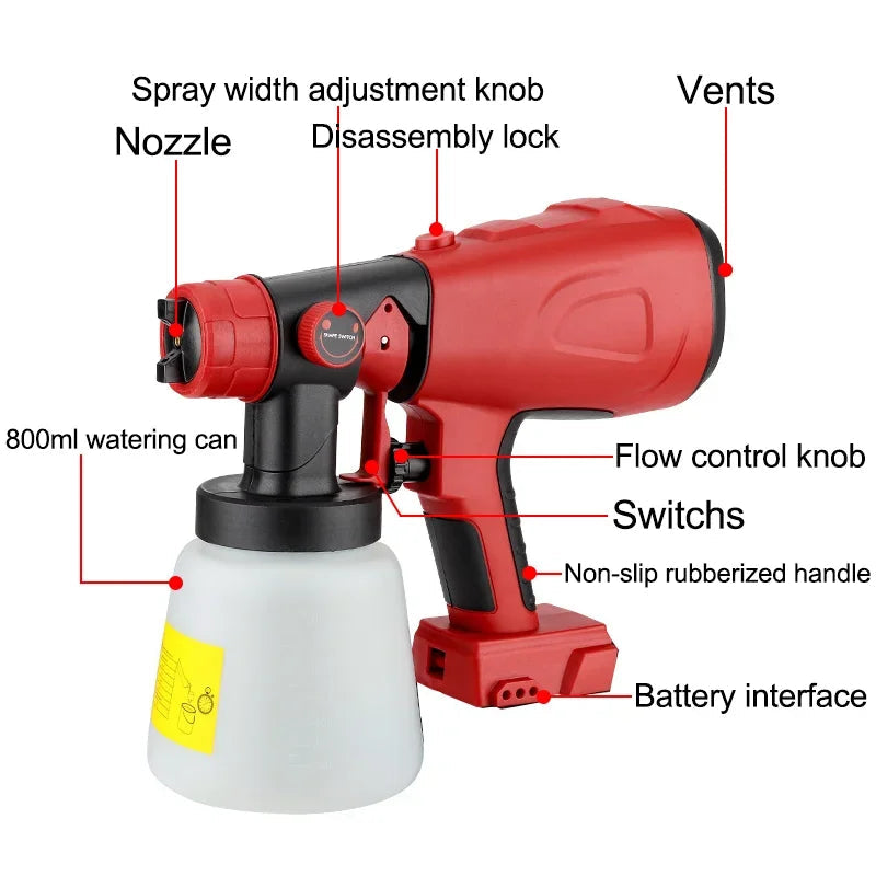 Sprayaway Universal Cordless Paint Sprayer Gun (800ML)