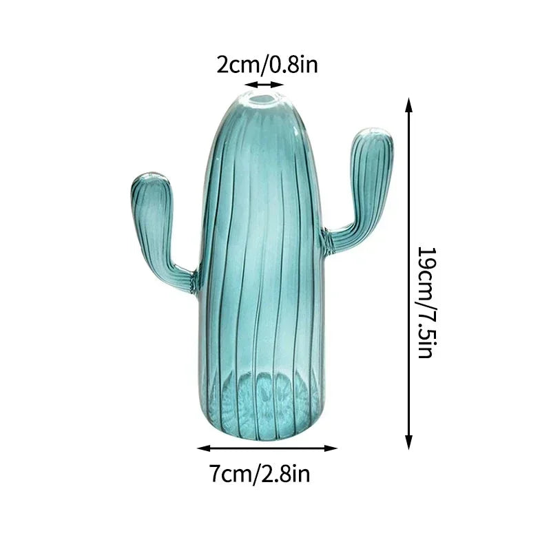 Fungglass Cactus & Mushroom Transparent Glass Vases