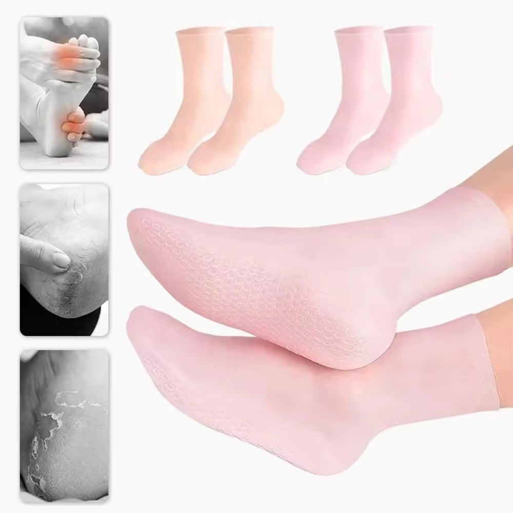 Footies™ Reusable Moisturizing Foot Mask Silicone Socks | BUY 1 PAIR GET 2 PAIRS