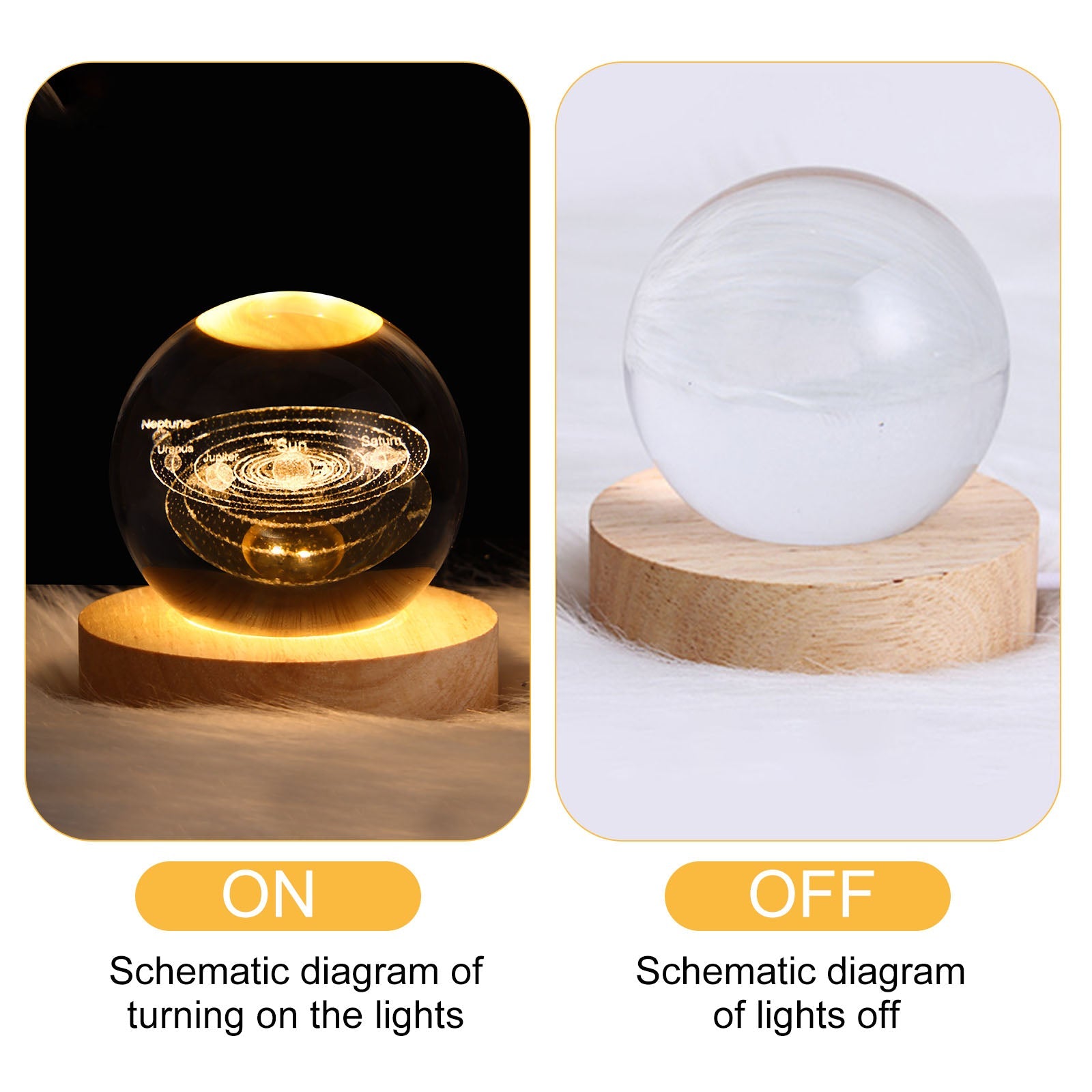 50% OFF | Crysnight Mini Crystal Ball Night Light