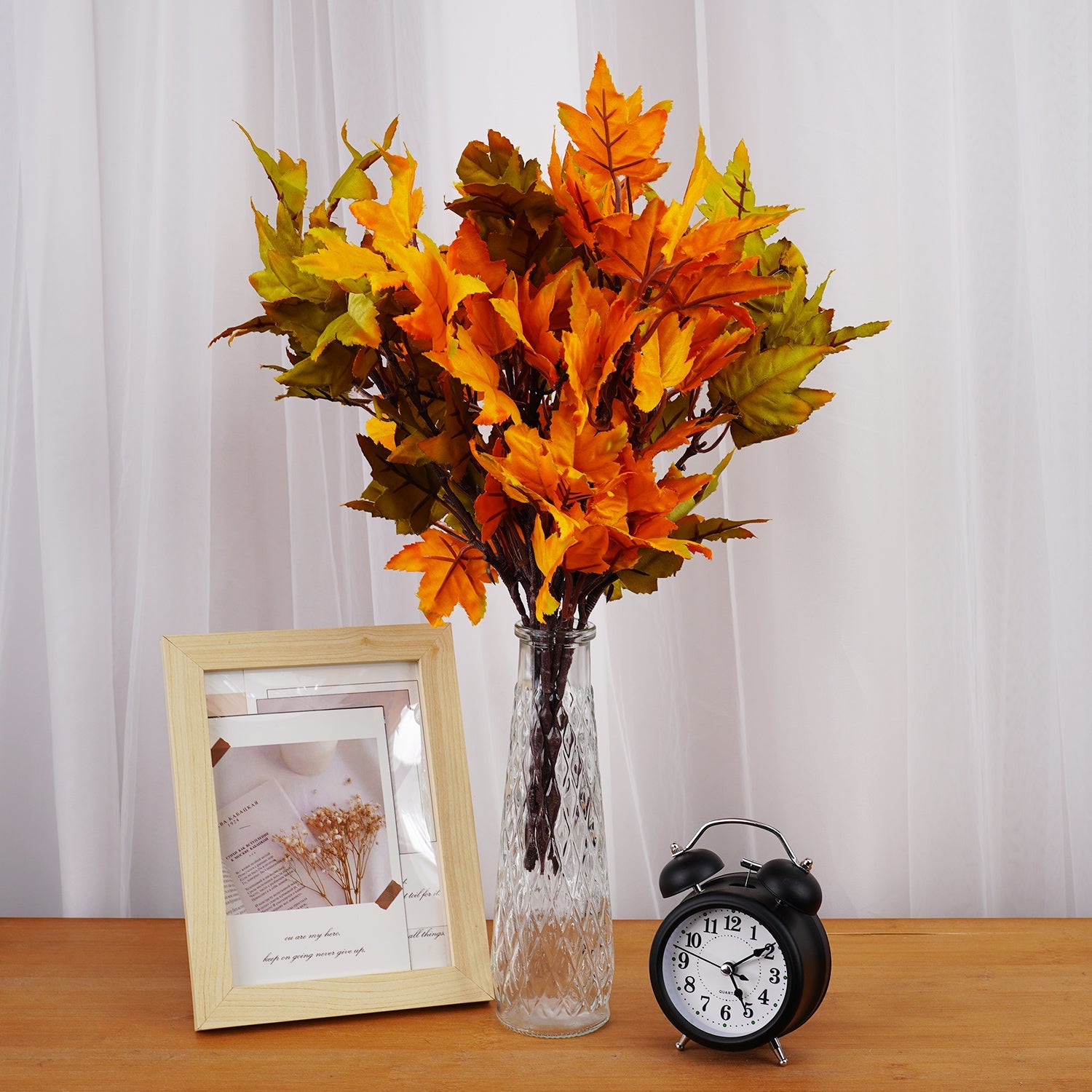 Foliart Artificial Autumn Maple Leaves Bouquet | BUY 1 GET 1 FREE (2 x 3 STEMS)