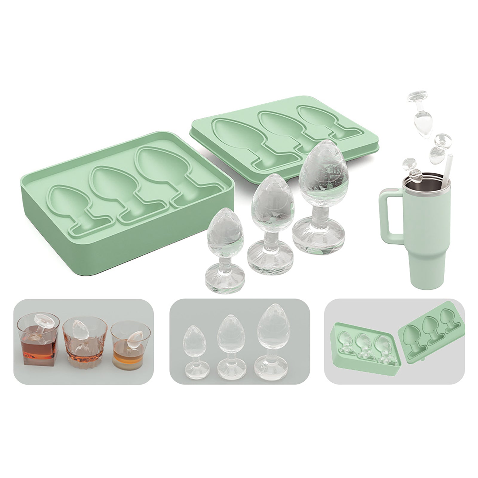 Icebum Silicone Funny Ice Cube Mold